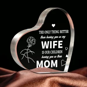1pc gift for wife, husband gift for wife, acrylic keepsake, anniversary gift for wife, gift for mum