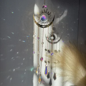 1Pc Rainbow Maker Decoration, Crystal Light Trap, Room Pendant, Bohemian Style Pendant, Creative Gift, Shiny Crystal Pendant Light Trap, Sunlight Trap.